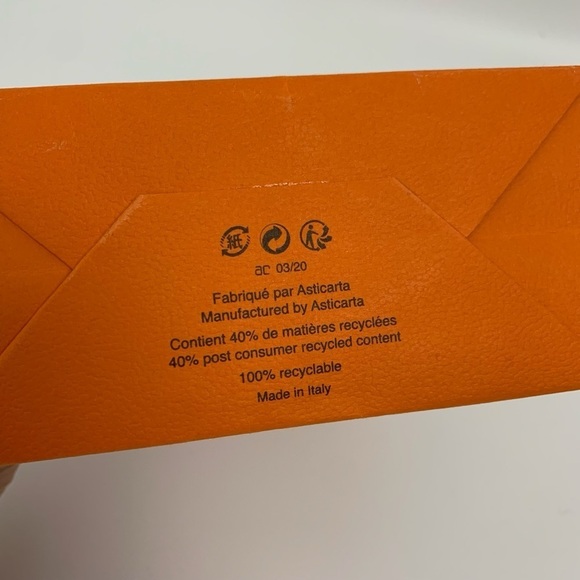 Hermes Italy made small empty shopping gift bag - Picture 2 of 8